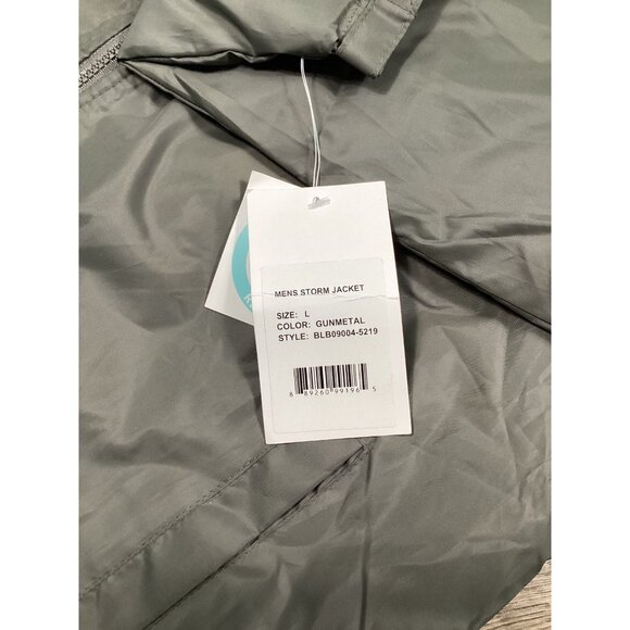 Totes Mens Gray Water-Resistant Hooded Jacket W/ Fleece Lining & Zip Size L - Picture 9 of 10